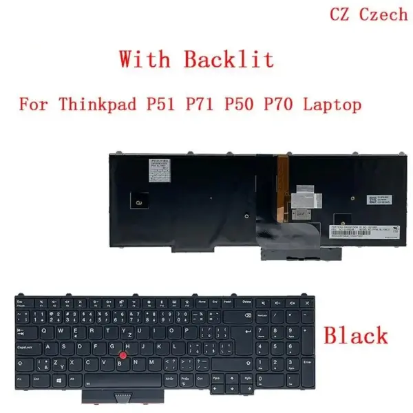 Backlit Keyboard for Lenovo Thinkpad P51 P71 P50 P70 - Image 7