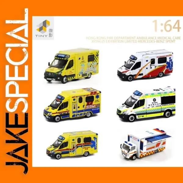 1:76 Hong Kong Fire Department Ambulance Model