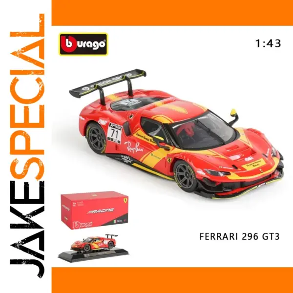 Bburago 1:43 Ferrari 296 GT3 Model Car