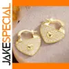 Huitan Heart-Shaped Zirconia Drop Earrings