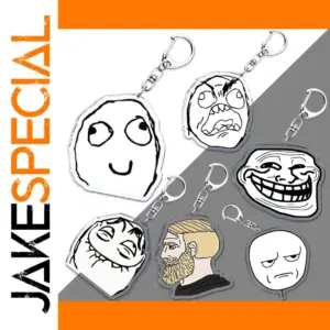 TrollFace Keychain for Bags and Accessories