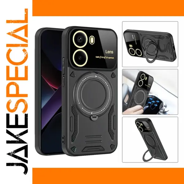 POCO X7 Pro 5G Magnetic Armor Case with Lens Protector