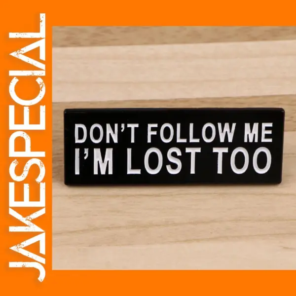 Funny Lost Lapel Pin Enamel Brooch Accessory