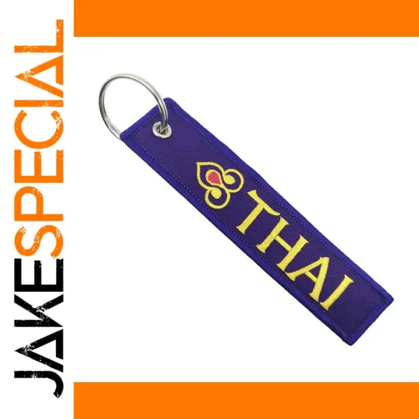 THAI Purple Embroidered Keychain Fashion Trinket