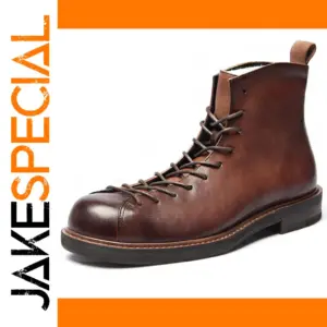 Men's Leather Motorcycle Ankle Boots