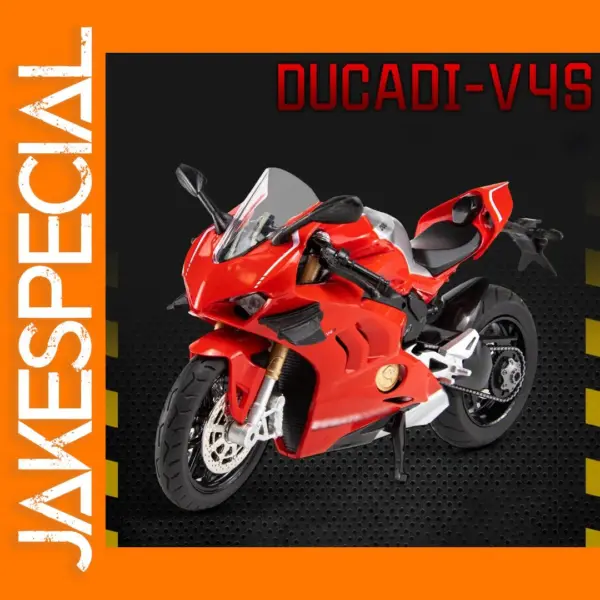1:12 Scale Red Ducati V4S Diecast Motorcycle
