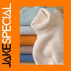 Men's Pure Mink Cashmere Turtleneck Sweater