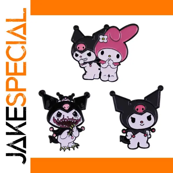 Kawaii Kur0mi Bunny Rabbit Enamel Brooch