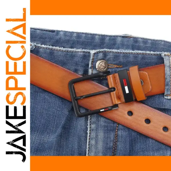 Men's PU Leather Square Buckle Belt