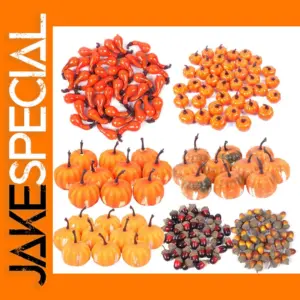 Set of 10 Mini Artificial Pumpkins for Decor