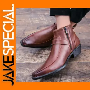 Men's Chelsea Boots with Pointed Toe Design