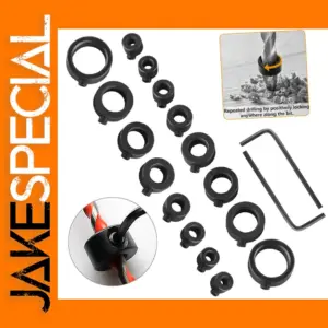 Adjustable Depth Stop Collar Drill Bit Set