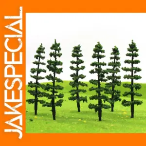 80pcs HO OO Scale Green Trees 1:87 Model Scenery