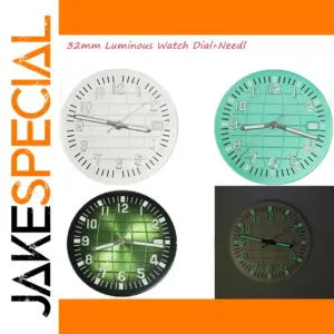 32mm Luminous Plaid Watch Dial for NH35/NH36