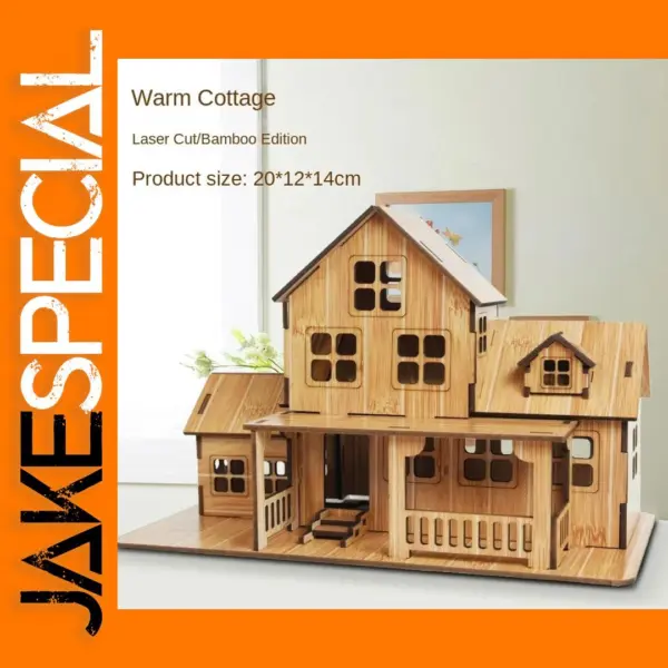 Wooden 3D Puzzle House Model Kit