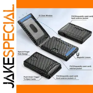 Minimalist RFID-Blocking Carbon Fiber Wallet for Men