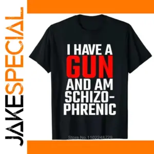 I Have a Gun Schizophrenic Mens Oversized T-Shirt