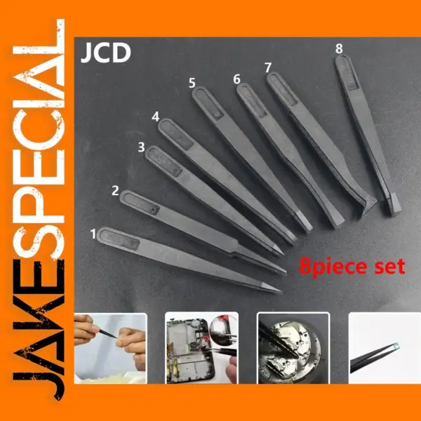 Black Carbon Fiber Watch Repair Tweezers Kit