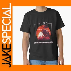 Catzilla Humorous T-Shirt for Adults