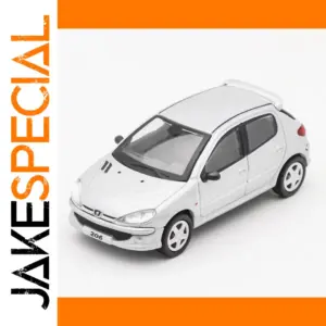 1/64 Scale Silver Peugeot 206 Diecast Model