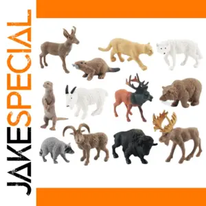 12Pcs Mini Animal Figurine Set for Kids