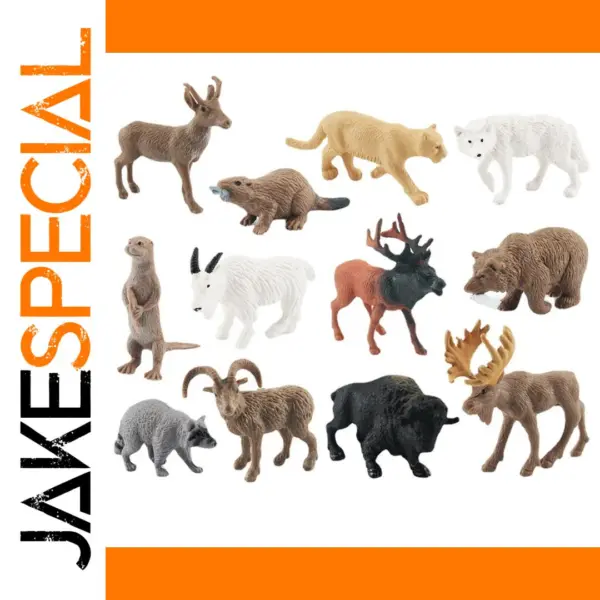 12Pcs Mini Animal Figurine Set for Kids