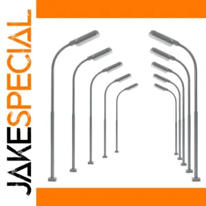 10pcs HO Scale Warm White Street Lamps
