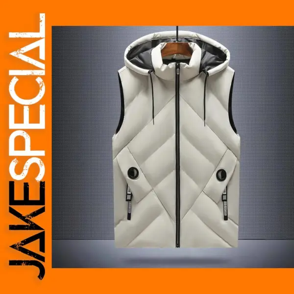 Men's Casual Down Cotton Vest Jacket