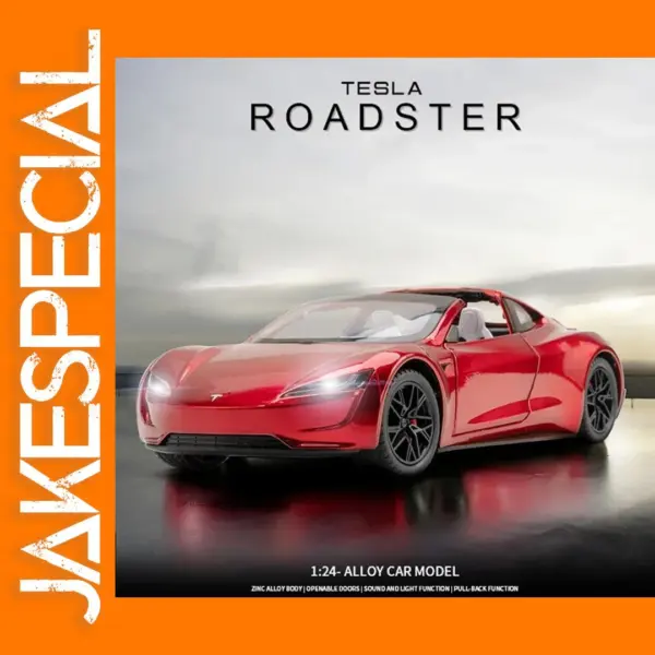 1:24 Scale Tesla Roadster Diecast Model Car