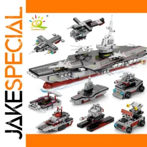 Military Ship Aircraft Carrier Building Blocks Set