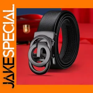 Luxury Genuine Leather Belt with Metal Buckle