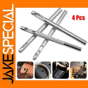 4Pcs Leather Hole Punch Set for DIY Projects