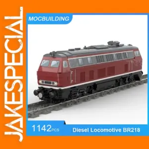 MOC Building Blocks Diesel Locomotive Set