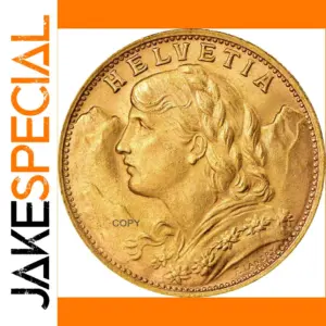 Switzerland Gold 20 Francs 1947 Replica Coin