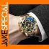 Men's Stainless Steel Quartz Watch 45mm Dial