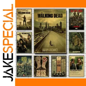 The Walking Dead Retro Canvas Print Poster