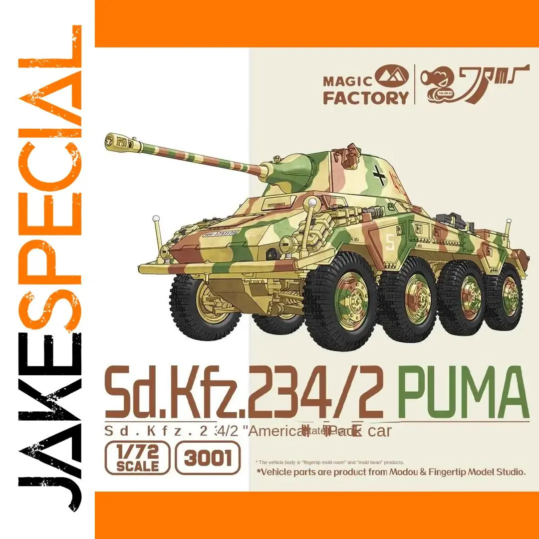 1/72 Sd.KFZ 234/2 Puma Armored Car Model Kit 1 1/72 Sd.KFZ 234/2 Puma Armored Car Model Kit