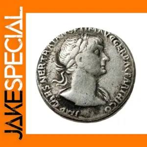 Ancient Roman Denarius Coin Replica 19mm Silver Plateau