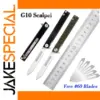 G10 Folding Knife with 10 Carbon Steel Blades