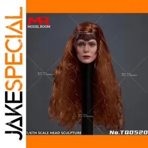 1/6 Elizabeth Olsen Head Sculpt with Mask for Action Figures
