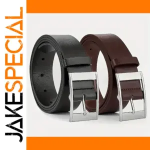 Luxury PU Leather Men's Belt with Metal Pin Buckle