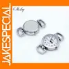 Silver Quartz Pocket Watch with Roman Numerals