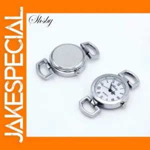 Silver Quartz Pocket Watch with Roman Numerals