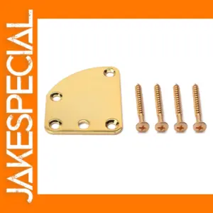 Golden Neck Plate for Electric Guitar Upgrade