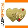 Love Heart Coin with 52 Words for Lovers