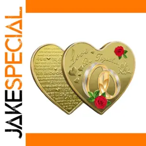 Love Heart Coin with 52 Words for Lovers