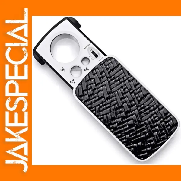 LED Magnifier Loupe 30X 60X 90X with Light