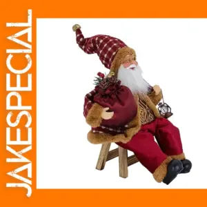 Santa Claus Sitting Decoration 14 Inch Figure