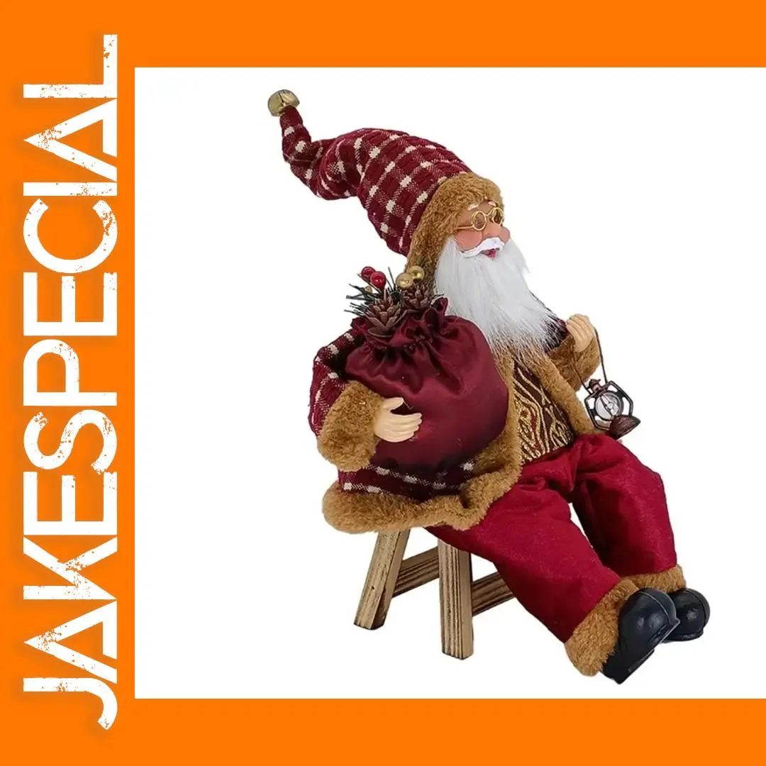 Santa Claus Sitting Decoration 14 Inch Figure 1 Santa Claus Sitting Decoration 14 Inch Figure
