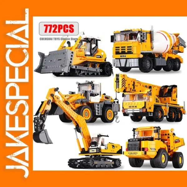 Engineering Trucks Building Blocks Set for Kids